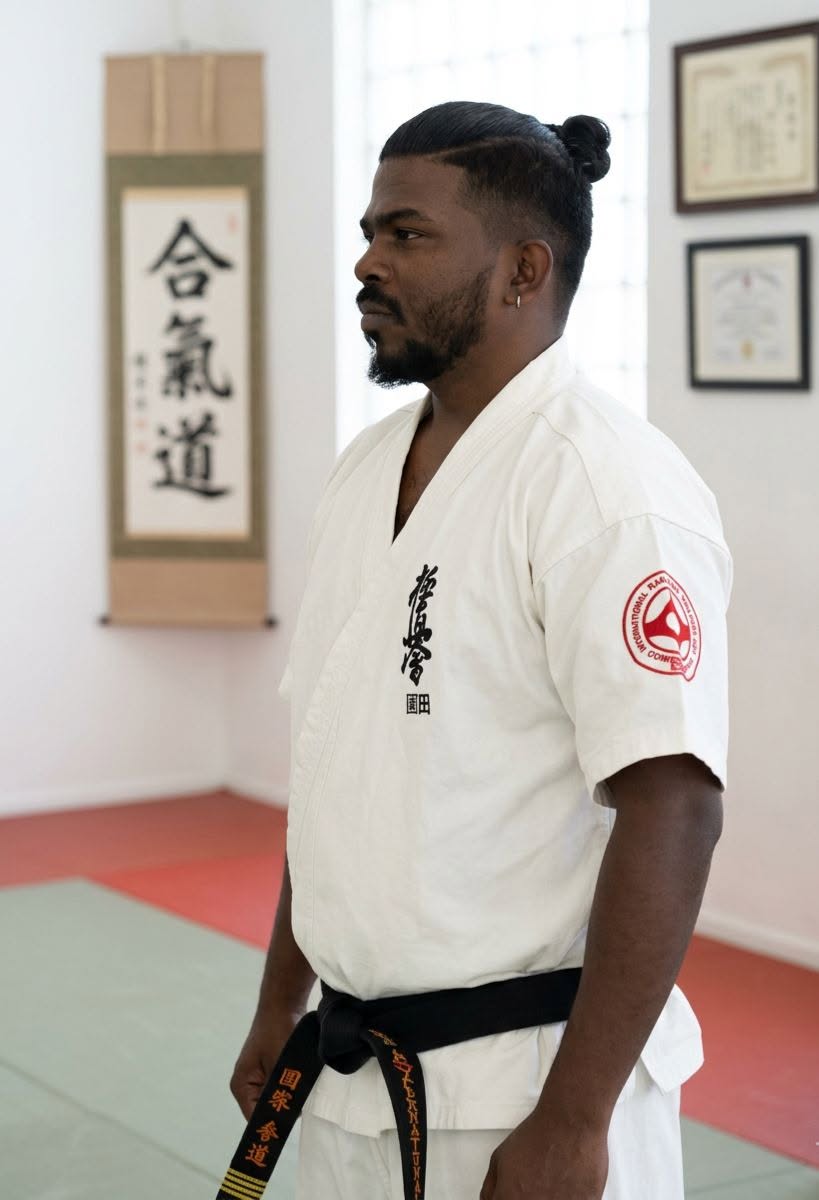 Mr. Aaron Jacob, Chief Trainer and 4th Dan black belt, at Jack's Martial Arts Academy